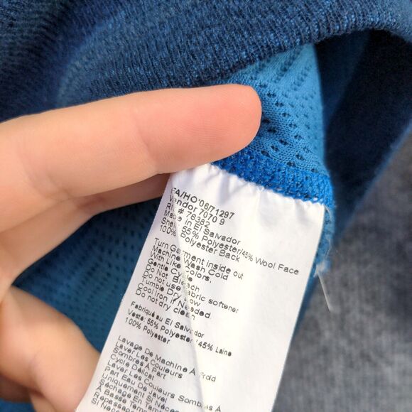 Timberland Outdoor Performance Sweater Men's Blue Small Polyester Wool Blend - Picture 9 of 12